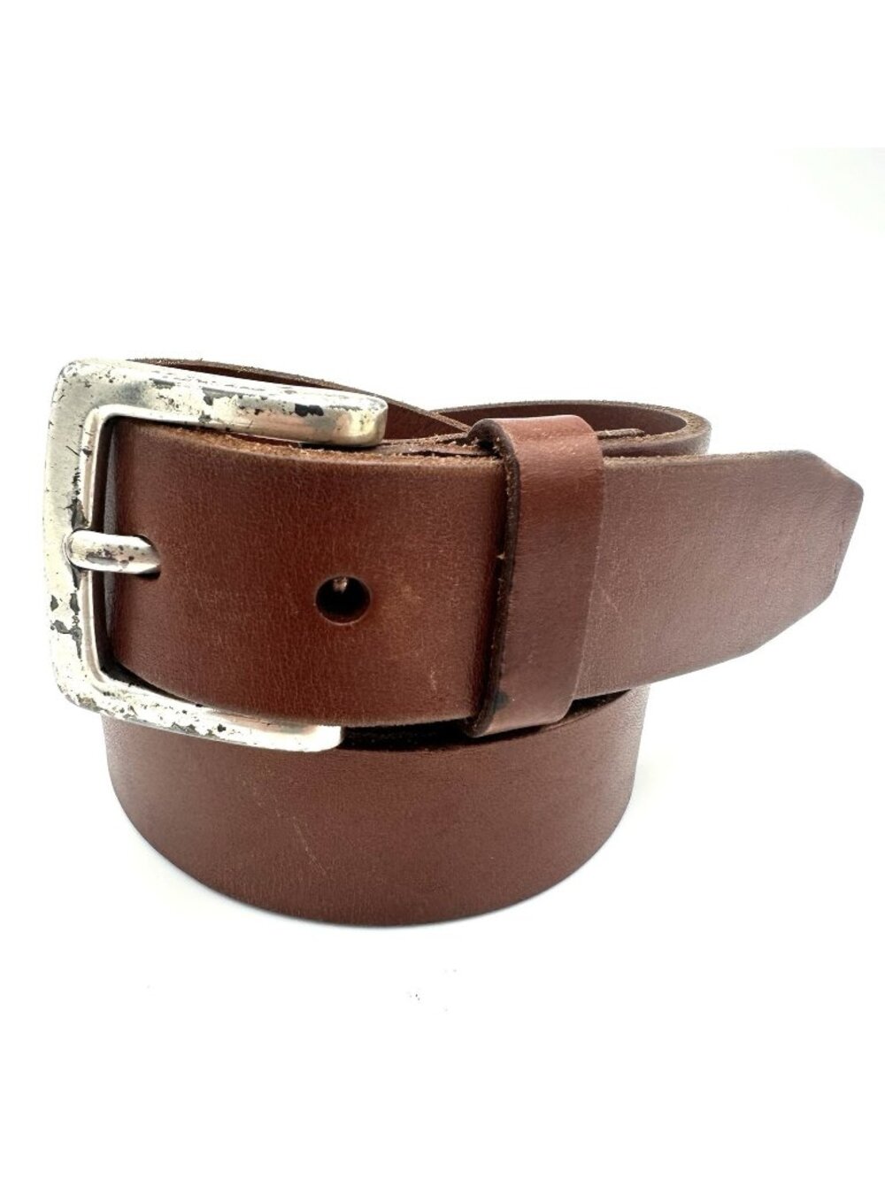AMANDA SMITH Leather Belt Brown Size L 31”-33”x1.5” Waist Classic Boho